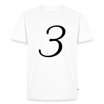 3 - T-shirt Premium bio Homme - blanc - Devant - Nico (187cm)