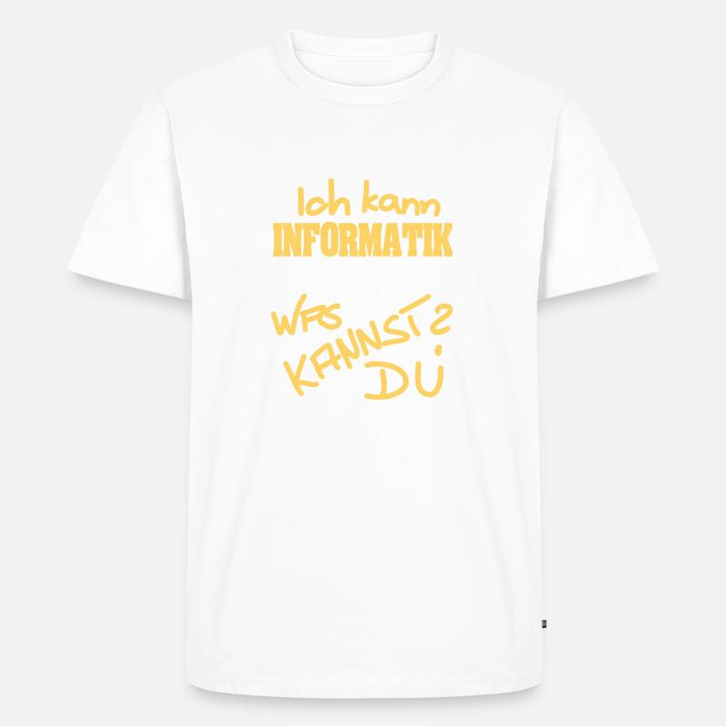 Informatik - Männer Premium Bio T-Shirt - Weiß