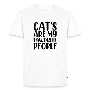 Cats Are My Favorite People - T-shirt Premium bio Homme - blanc - Devant - Nico (187cm)