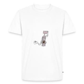 Toilettes Best Friends - T-shirt Premium bio Homme - blanc - Devant - Nico (187cm)