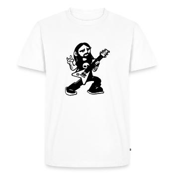 metal guitar hero BD cartoon basse guitare geek vi - T-shirt Premium bio Homme - blanc - Devant - Nico (187cm)