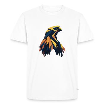 Aigle abstrait - T-shirt Premium bio Homme - blanc - Devant - Nico (187cm)