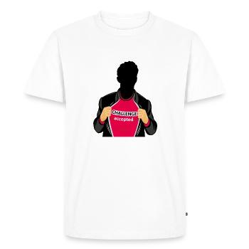 Challenge accepted - Men's Premium Organic T-Shirt - white - Front - Nico (187cm)