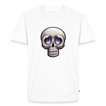 Skull Prankster: Cartoon Skull - T-shirt Premium bio Homme - blanc - Devant - Nico (187cm)