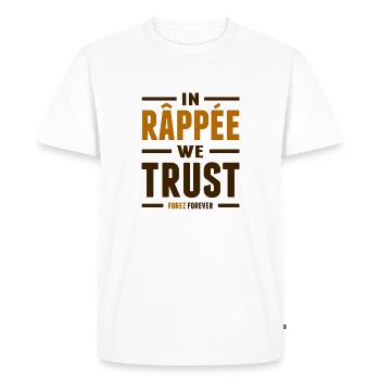 In râpée we trust - T-shirt Premium bio Homme - blanc - Devant - Nico (187cm)
