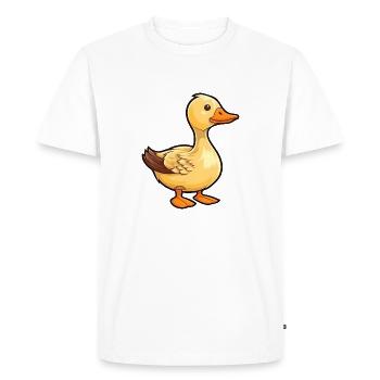 Petit canard dans le style comique - T-shirt Premium bio Homme - blanc - Devant - Nico (187cm)