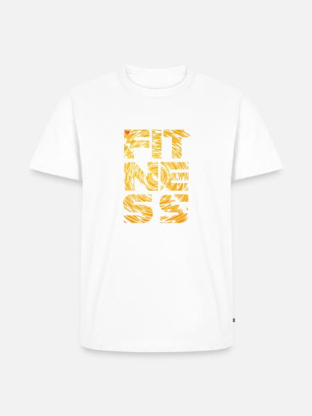 FITNESS storm - Männer Premium Bio T-Shirt - Weiß
