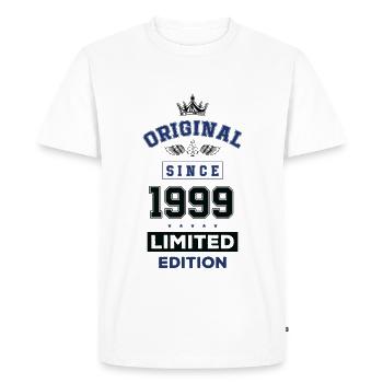 1999 Anniversaire en édition limitée - T-shirt Premium bio Homme - blanc - Devant - Nico (187cm)