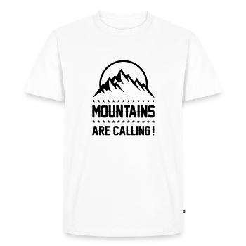 mountains are calling - Men's Premium Organic T-Shirt - white - Front - Nico (187cm)
