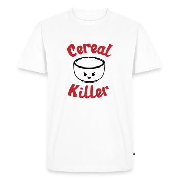 cereal killer - T-shirt Premium bio Homme - blanc - Devant - Nico (187cm)