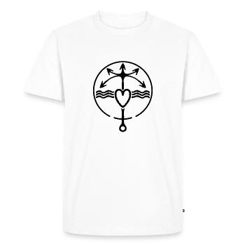 Amour d’ancre fétiche côtier - T-shirt Premium bio Homme - blanc - Devant - Nico (187cm)