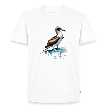 Fou à pieds bleus des îles Galápagos - T-shirt Premium bio Homme - blanc - Devant - Nico (187cm)