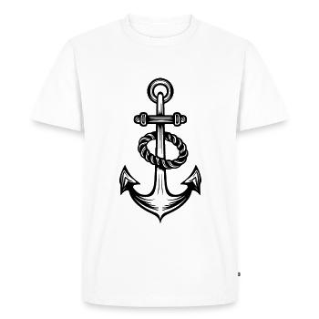 Anchor Harbour - Men's Premium Organic T-Shirt - white - Front - Nico (187cm)