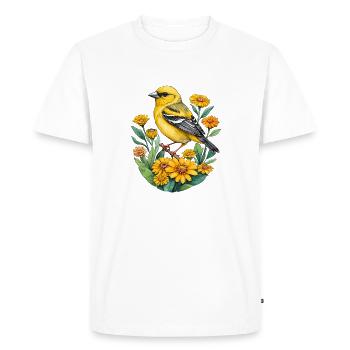 Pinson jaune - T-shirt Premium bio Homme - blanc - Devant - Nico (187cm)
