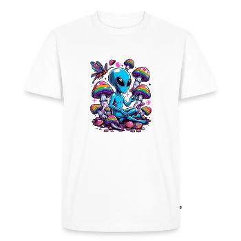 Pays des merveilles extraterrestre - T-shirt Premium bio Homme - blanc - Devant - Nico (187cm)