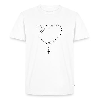 Vierge Marie Jésus Bible Religion chrétienne Madone - T-shirt Premium bio Homme - blanc - Devant - Nico (187cm)