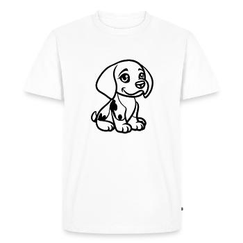 Dog Animal Comic - Men's Premium Organic T-Shirt - white - Front - Nico (187cm)