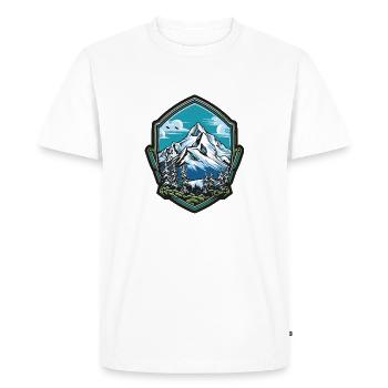 Montagnes 2 - T-shirt Premium bio Homme - blanc - Devant - Nico (187cm)