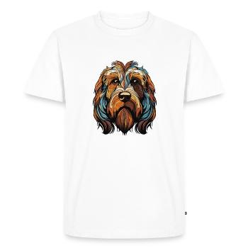 Chien Animal Chien - T-shirt Premium bio Homme - blanc - Devant - Nico (187cm)