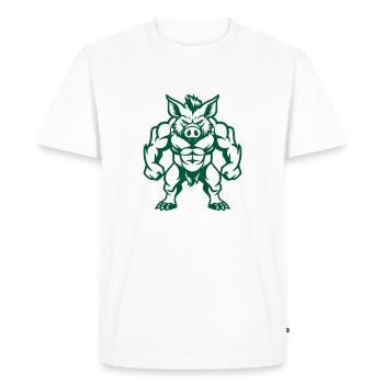 Bande dessinée Sanglier - T-shirt Premium bio Homme - blanc - Devant - Nico (187cm)