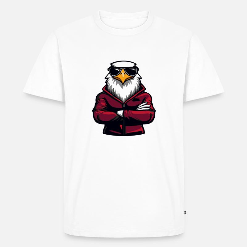 adler comic - Männer Premium Bio T-Shirt - Weiß