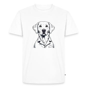 Chien Labrador - votre meilleur ami - T-shirt Premium bio Homme - blanc - Devant - Nico (187cm)