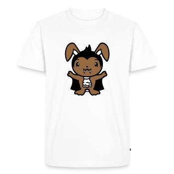 Lapin Vampire Sharp Longues Dents Halloween Costume - T-shirt Premium bio Homme - blanc - Devant - Nico (187cm)