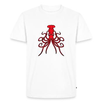 Pieuvre, pieuvre, pieuvre, céphalopode, mauvais œil - T-shirt Premium bio Homme - blanc - Devant - Nico (187cm)