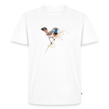 Blaukehlchen Blue Throat Blauwborst - Männer Premium Bio T-Shirt - Weiß - Vorne - Nico (187cm)
