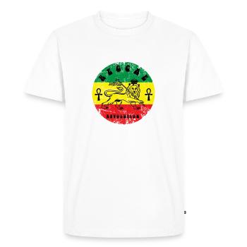 Reggae - T-shirt Premium bio Homme - blanc - Devant - Nico (187cm)