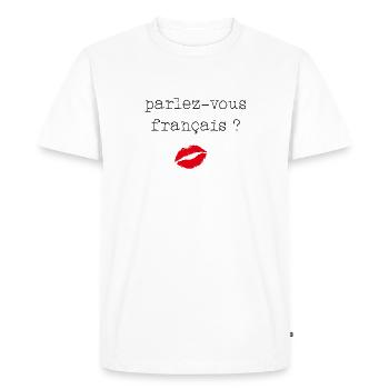 Parlez vous francois? - Little French Speaking - Men's Premium Organic T-Shirt - white - Front - Nico (187cm)