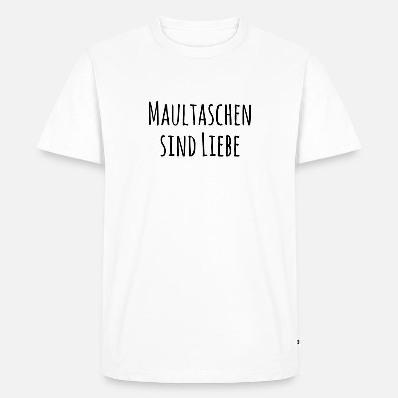 Maultaschen sind Liebe - Männer Premium Bio T-Shirt - Weiß