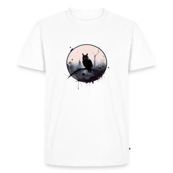 Oiseau de nuit - T-shirt Premium bio Homme - blanc - Devant - Nico (187cm)