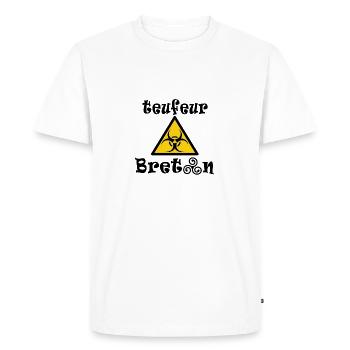 teufeur_breton_2_copie - T-shirt Premium bio Homme - blanc - Devant - Nico (187cm)