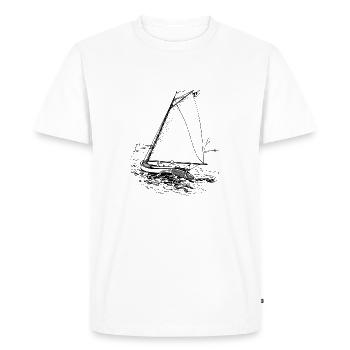 Voile de bateau pagaie bateau à rames segelboot51 - T-shirt Premium bio Homme - blanc - Devant - Nico (187cm)