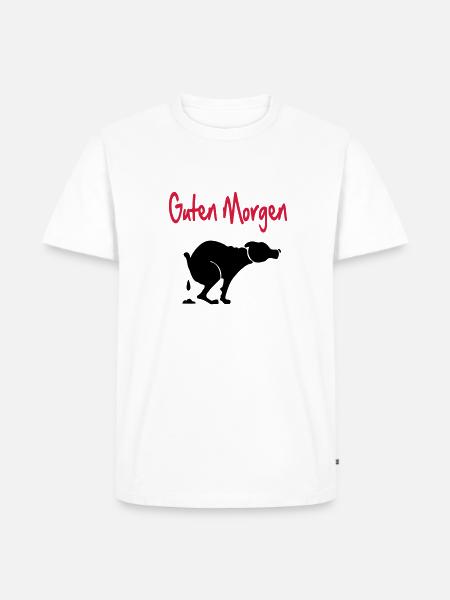 hund - Männer Premium Bio T-Shirt - Weiß