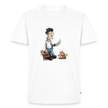 ramasseurs de champignons - T-shirt Premium bio Homme - blanc - Devant - Nico (187cm)