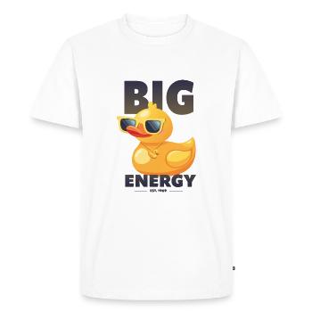 L’énergie du Big Duck - T-shirt Premium bio Homme - blanc - Devant - Nico (187cm)