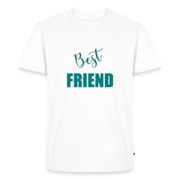 BEST FRIEND - T-shirt Premium bio Homme - blanc - Devant - Nico (187cm)