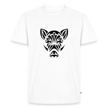sanglier tribal tete tattoo 19093 - T-shirt Premium bio Homme - blanc - Devant - Nico (187cm)