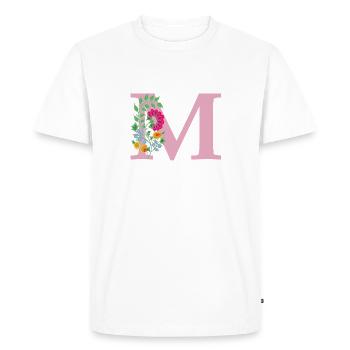 flower 12 red with m - Men's Premium Organic T-Shirt - white - Front - Nico (187cm)