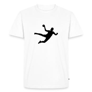 Handball women - T-shirt Premium bio Homme - blanc - Devant - Nico (187cm)