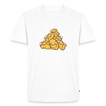 viele freunde crew team gesichter comic cartoon cl - Männer Premium Bio T-Shirt - Weiß - Vorne - Nico (187cm)