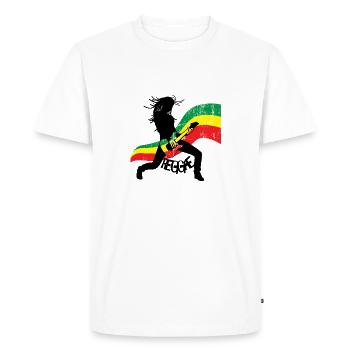 Reggae - T-shirt Premium bio Homme - blanc - Devant - Nico (187cm)