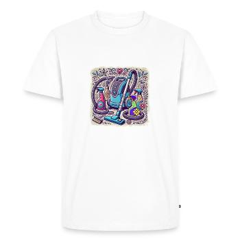 Kit de nettoyage d’aspirateur « C’est ma vie ! » - T-shirt Premium bio Homme - blanc - Devant - Nico (187cm)