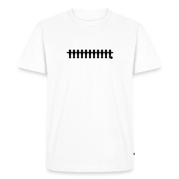 Kicker 11 - Men's Premium Organic T-Shirt - white - Front - Nico (187cm)