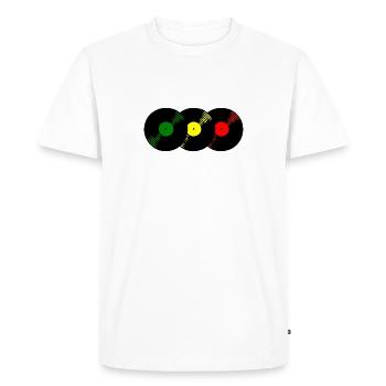 Reggae records - T-shirt Premium bio Homme - blanc - Devant - Nico (187cm)