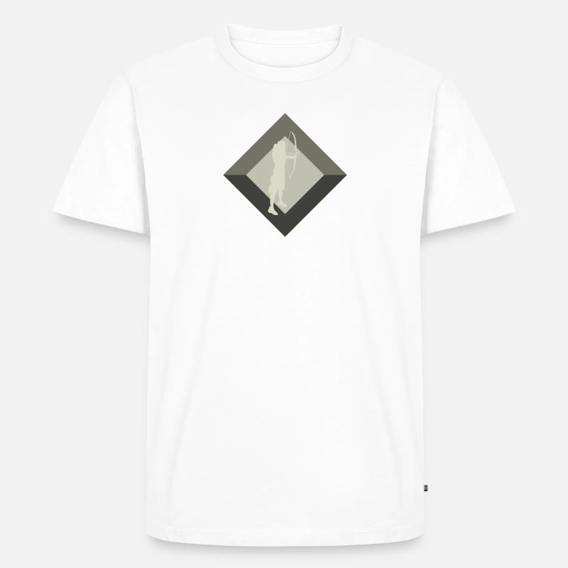 Bogen Bogenschießen Langbogen - Männer Premium Bio T-Shirt - Weiß