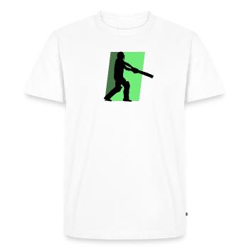Cricket Joueurs de cricket Équipe de cricket - T-shirt Premium bio Homme - blanc - Devant - Nico (187cm)