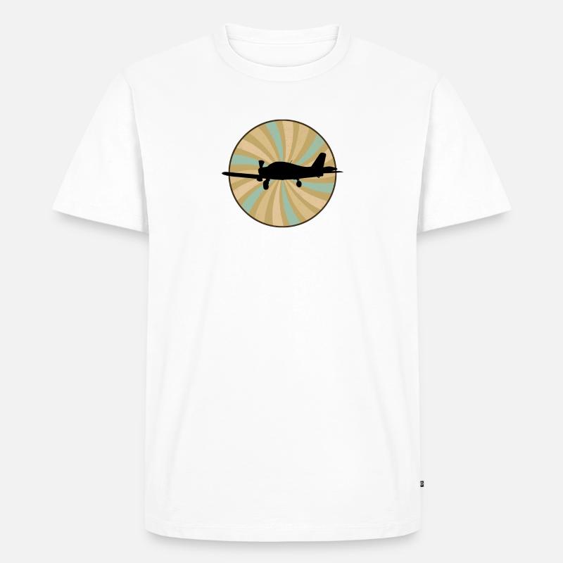 Flieger Pilot Luftfahrt - Männer Premium Bio T-Shirt - Weiß